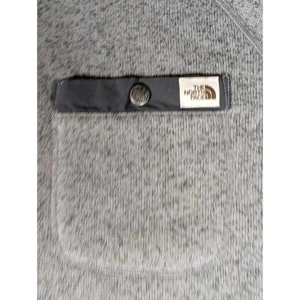 The North Face Gordon Lyons Quarter Zip Fleece Pullover Mens Heather Grey M